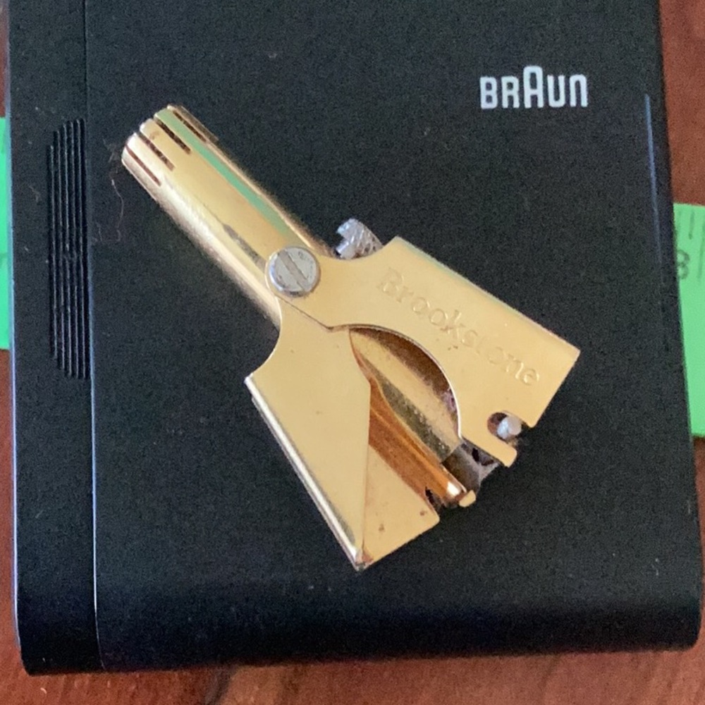 Brookstone GOLD Hair Trimmer Rare GROOMING GIFT 🎁